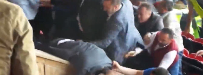 Ankara'da Amedspor yöneticilerine saldırı kamerada