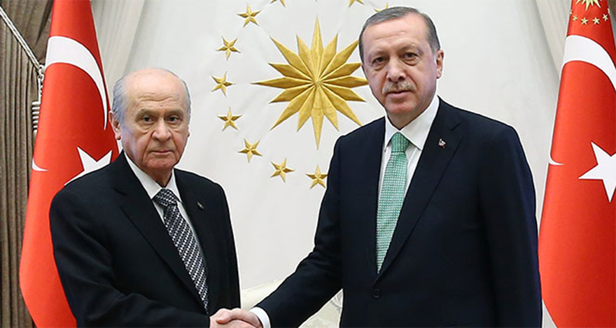 Cumhurbaşkanı Recep Tayyip Erdoğan, MHP lideri Devlet Bahçeli&#39;yi kabul etti.