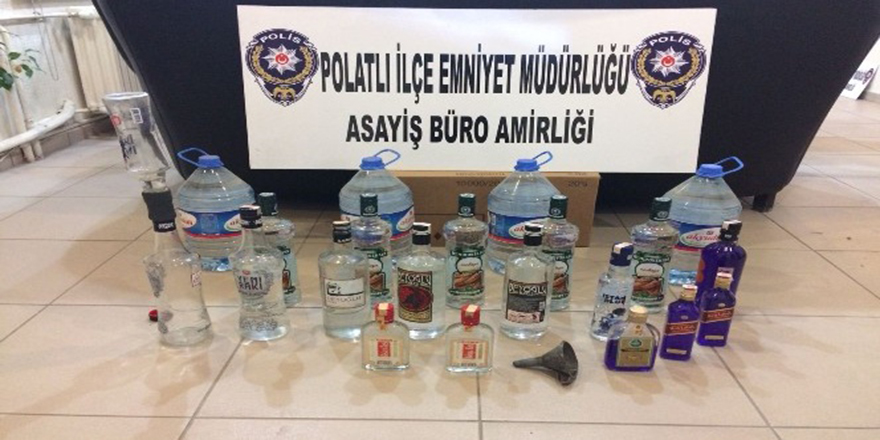 Ankara’da kaçak 124 şişe içki ele geçirildi