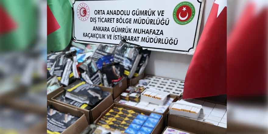 Ankara’da 5 ton 935 kilogram tütün ve 823 bin adet makaron ele geçirildi
