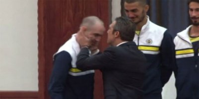 Ali Koç, Guliyev'i başarısından dolayı alnından öptü